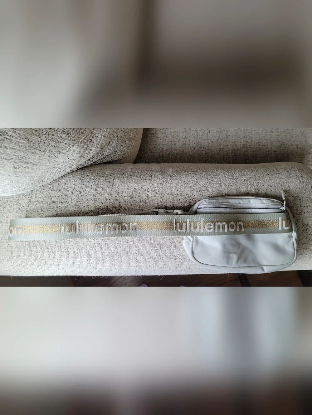 lululemon athletica Light Gray Mini Belt Bag with Gold Hardware - Picture 3 of 5